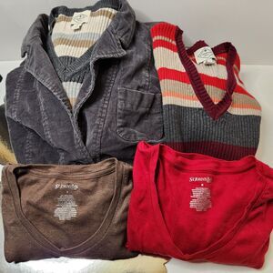 Women’s Clothing Lot 5 Piece Size Medium Tops and Blazer